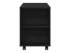 Mueble TV ruedas madera ingeniería roble negro 102x34,5x43cm