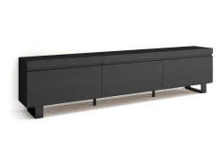 Mueble TV, Televisión, 240x35x57cm, Diseño industrial, Negro