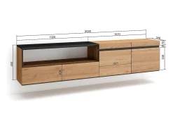 Mueble TV, Televisión, 200x35x45cm, Para TV hasta 80