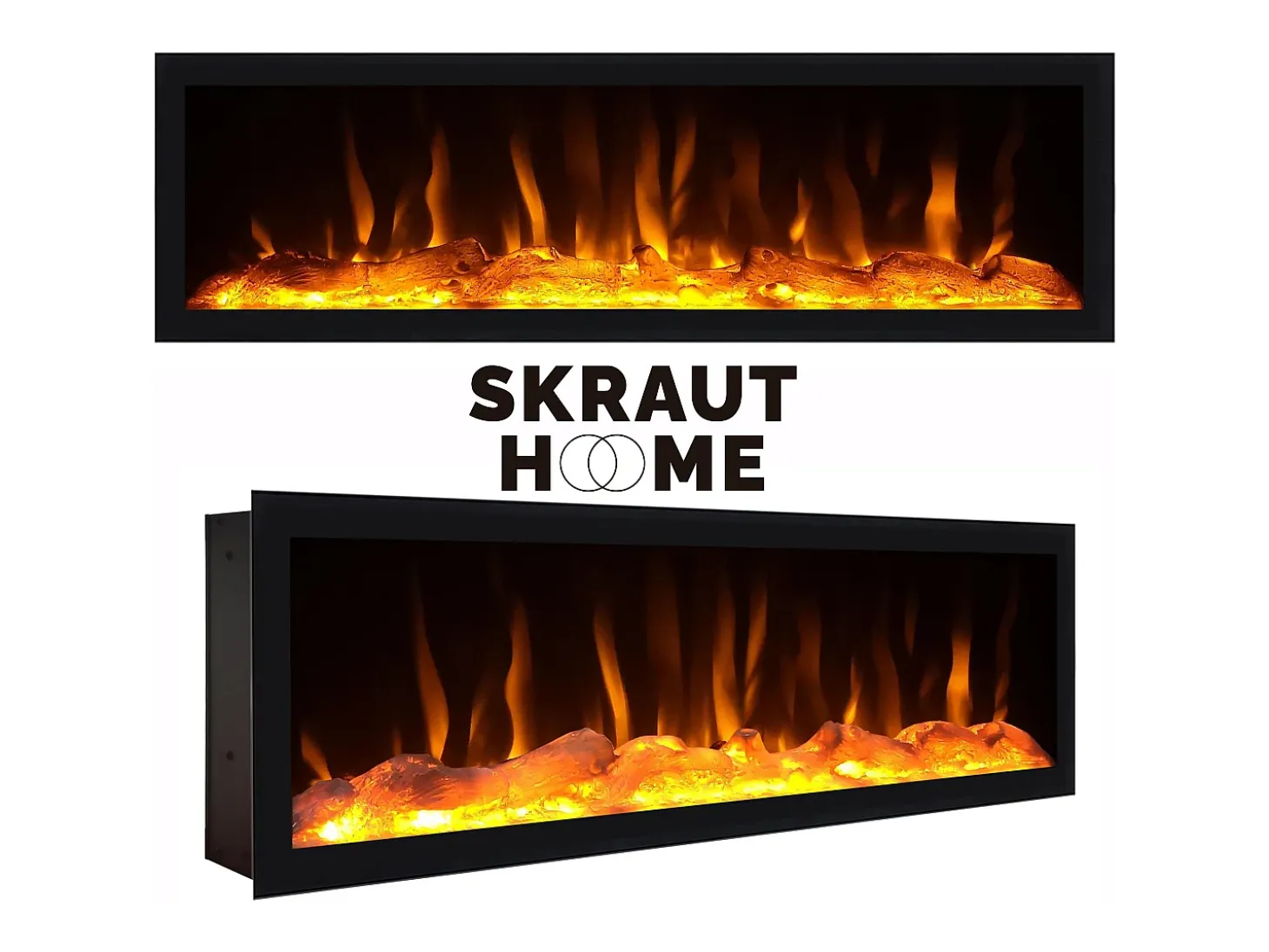 Mueble TV, Televisión, 208x35x45cm, Para TV hasta 80", Chimenea eléctrica XXL, Colgado, Suspendido, Roble