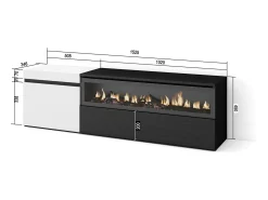 Mueble TV, Televisión, 150x35x45cm, Para TV hasta 65