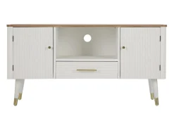 Mueble TV VKH228, Blanco, 117x40x60 cm, Kendra Home
