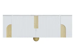 Mueble TV 180x40x44 cm - 4 puertas - MDF+aglomerado - blanco