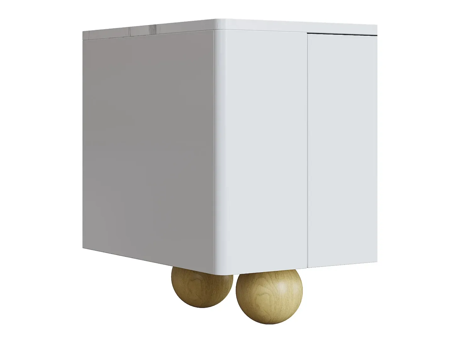 Mueble TV 180x40x44 cm - 4 puertas - MDF+aglomerado - blanco