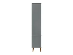 Mueble vitrina MOLDE madera maciza de pino gris 90x35x175 cm