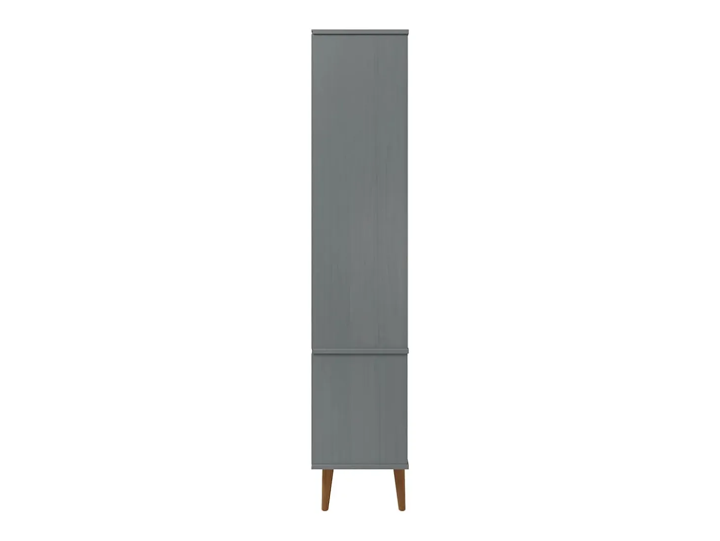 Mueble vitrina MOLDE madera maciza de pino gris 90x35x175 cm