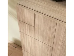 Mueble zapatero almacenaje - A87cm x L90cm x F27cm nogal claro - Bergen