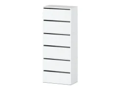 Mueble Zapatero Blanco Mate 60x36x150 cm – Estantería de Almacenamiento para la Entrada Estilo Loft