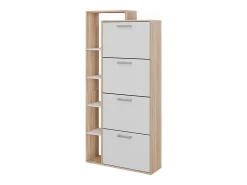Mueble zapatero blanco/sonoma 80x24.2x166.1 orlando