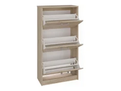 Mueble Zapatero Color Roble Sonoma 116x60x28 cm – 3 Puertas Abatibles – Ideal para Entrada o Dormitorio