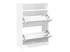 Mueble zapatero con 2 cajones abatibles blanco 80x34x116 cm ES749663