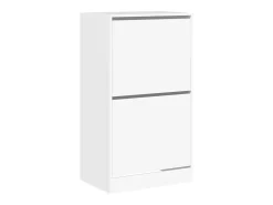 Mueble zapatero con 2 cajones abatibles blanco 60x42x108 cm ES465834