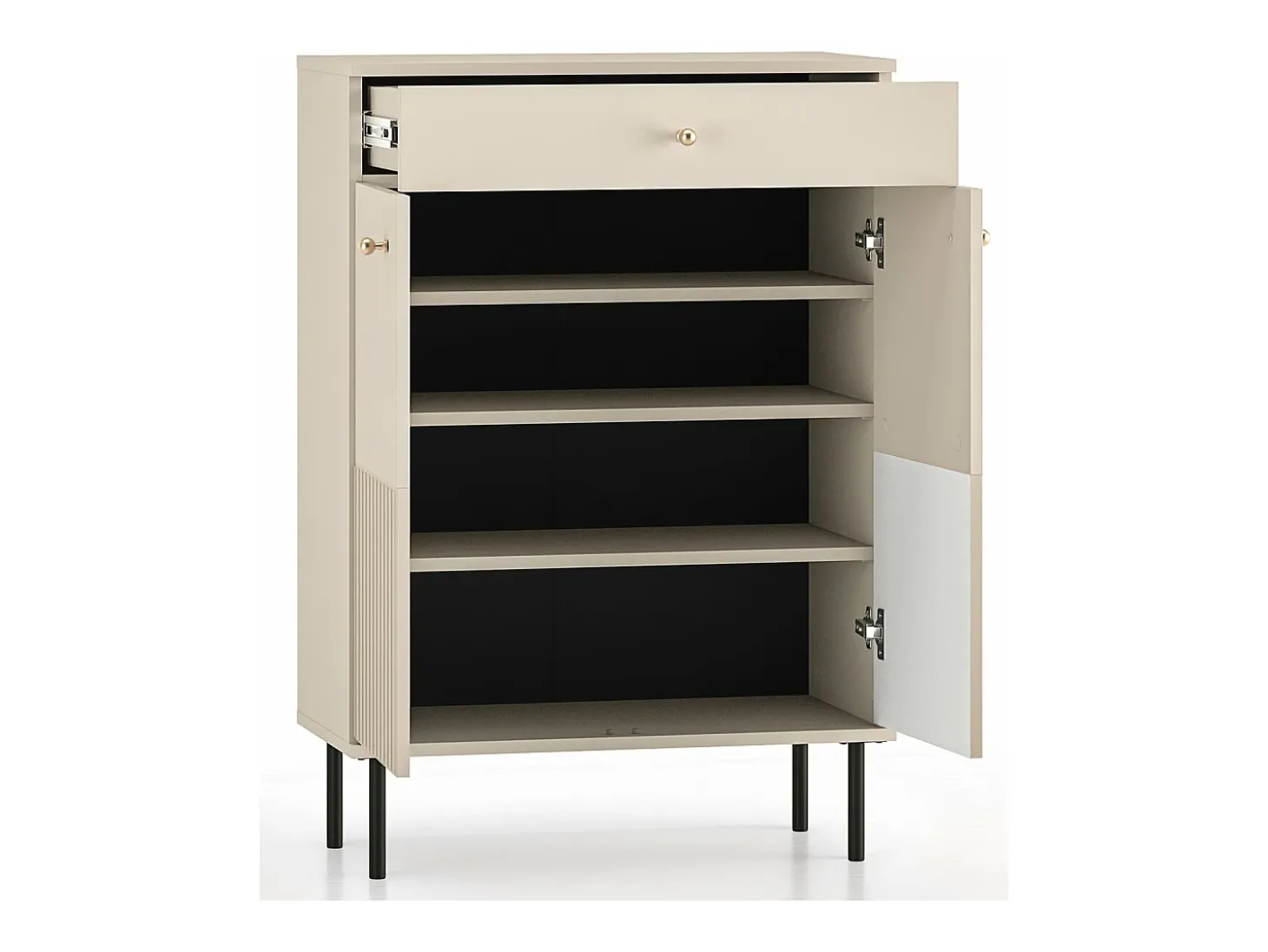 Mueble zapatero con cajón 68 cm - beige - CALETTO