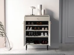 Mueble zapatero con cajón 68 cm - beige - CALETTO
