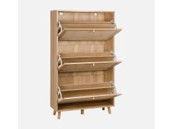 Mueble zapatero de caña natural