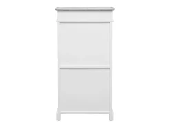 Mueble zapatero de madera de Paulownia gris 50x28x98 cm ES292201