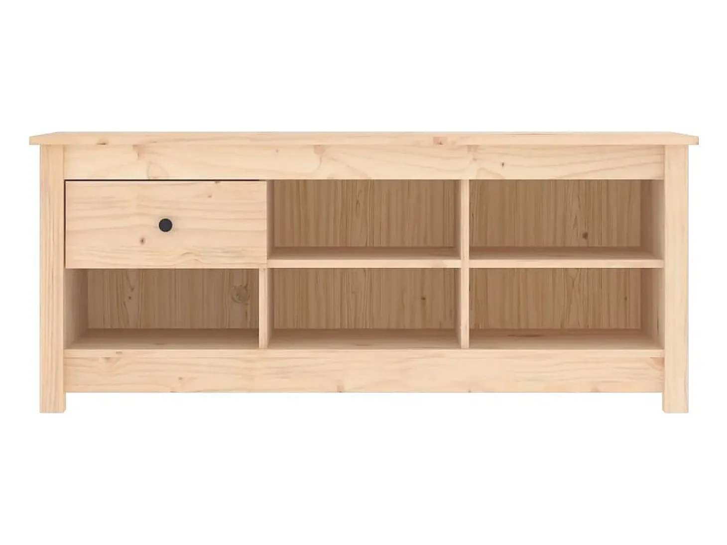 Mueble zapatero de madera maciza de pino 110x38x45,5 cm ES326563