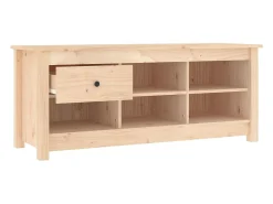 Mueble zapatero de madera maciza de pino 110x38x45,5 cm ES326563