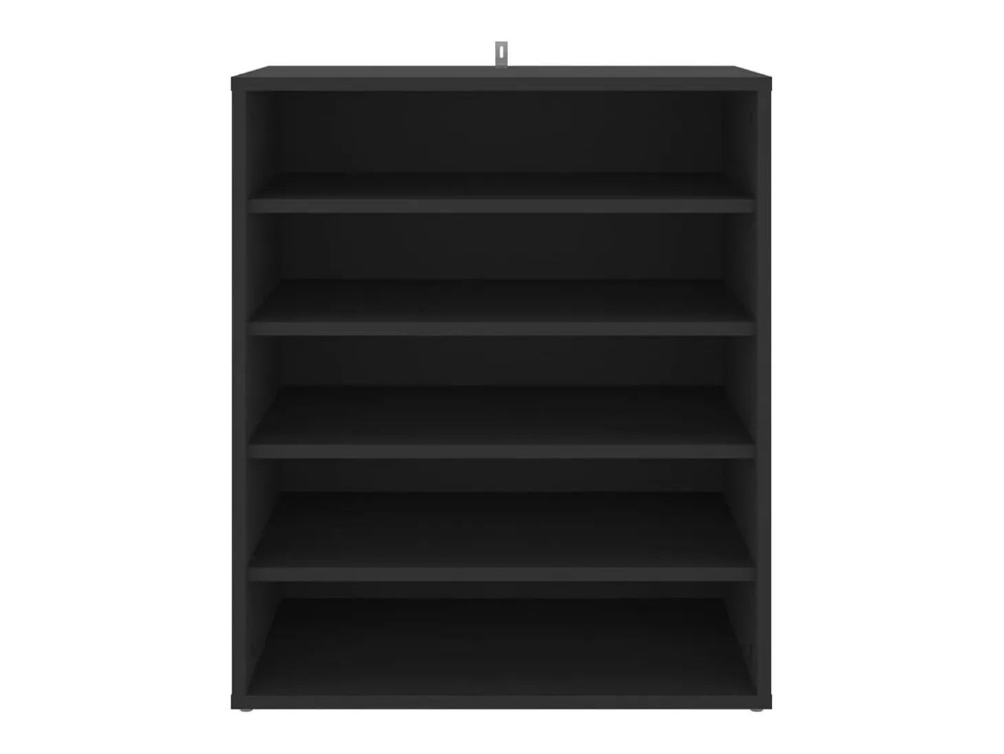Mueble zapatero de madera contrachapada negro 60x35x70 cm ES251335