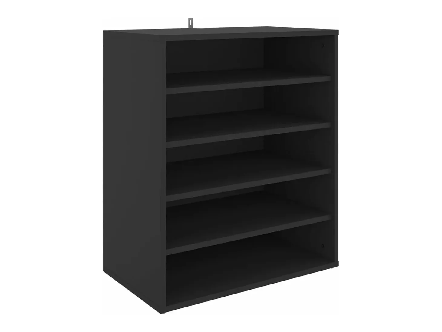 Mueble zapatero de madera contrachapada negro 60x35x70 cm ES251335