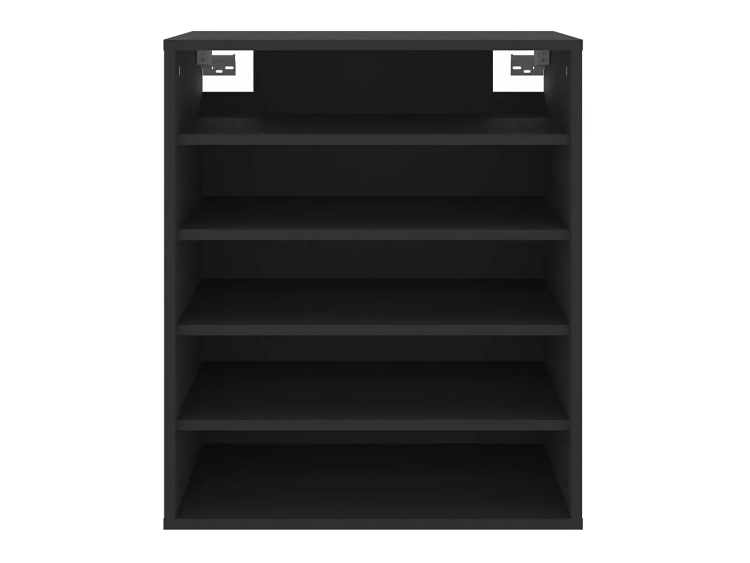 Mueble zapatero de madera contrachapada negro 60x35x70 cm ES251335