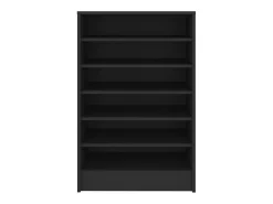Mueble zapatero de madera contrachapada negro 60x35x92 cm ES841081