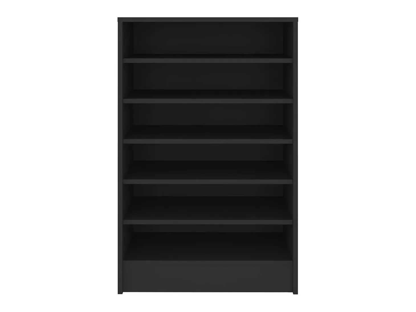 Mueble zapatero de madera contrachapada negro 60x35x92 cm ES841081