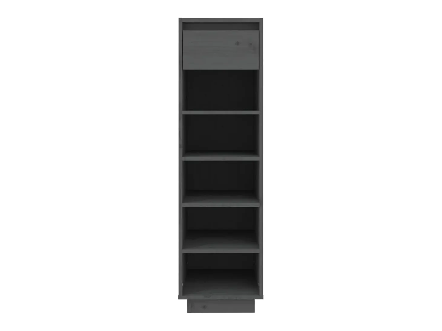 Mueble zapatero de madera maciza de pino gris 30x34x105 cm ES665472
