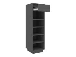 Mueble zapatero de madera maciza de pino gris 30x34x105 cm ES665472