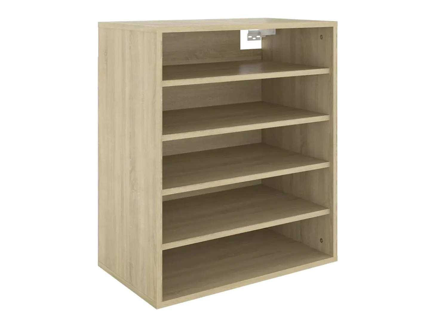 Mueble zapatero de madera contrachapada color roble 60x35x70 cm ES309666