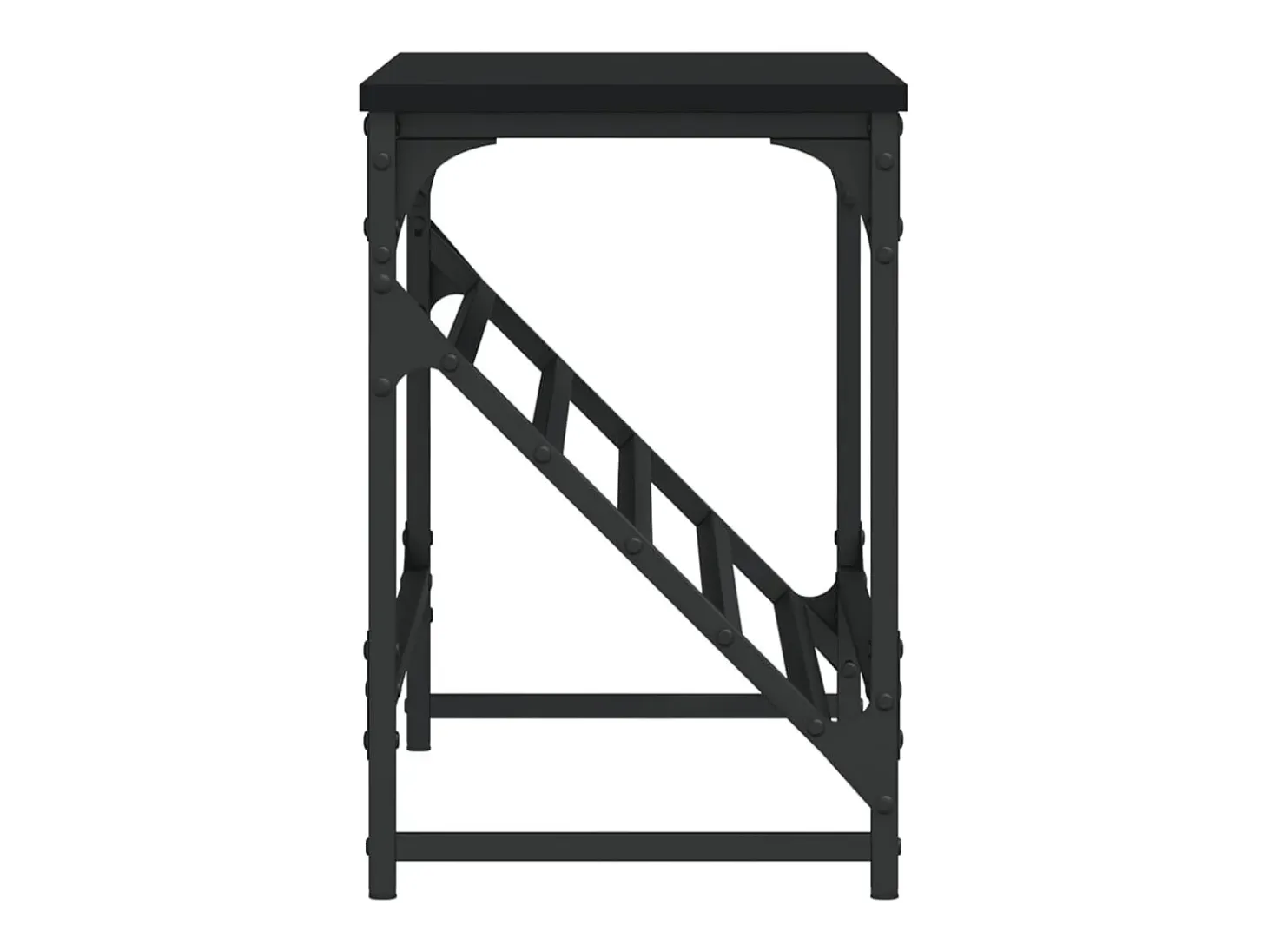 Mueble zapatero de madera de ingeniería negro 90x30x45 cm ES191051
