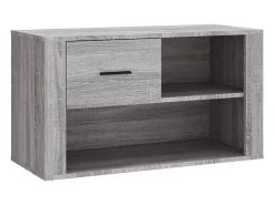 Mueble zapatero de madera contrachapada gris Sonoma 80x35x45 cm ES580563