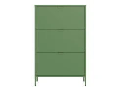 Mueble zapatero de metal verde caqui de 3 puertas MARION - HAPPY GARDEN
