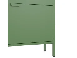 Mueble zapatero de metal verde caqui de 3 puertas MARION - HAPPY GARDEN