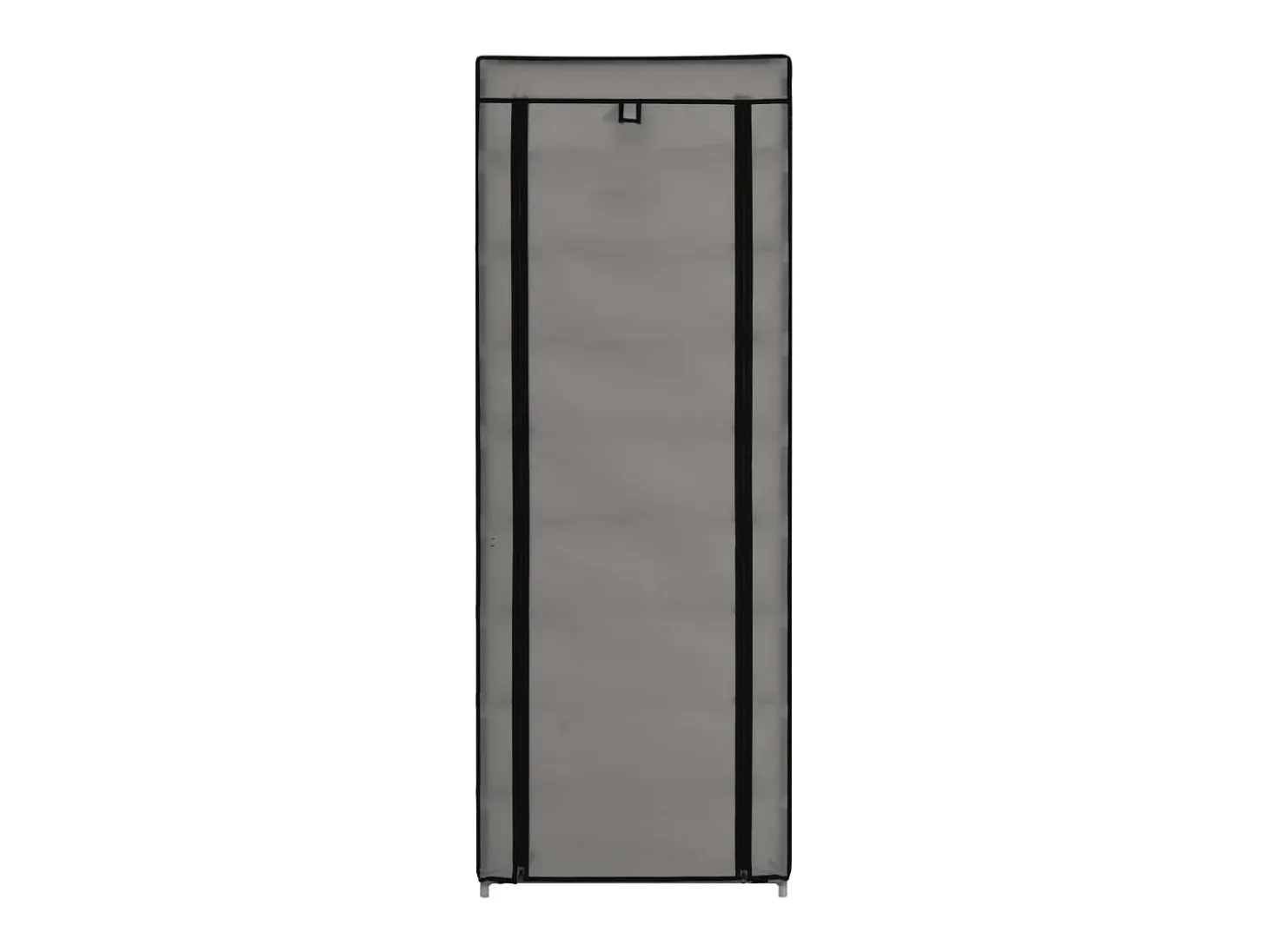 Mueble zapatero de tela con funda gris 57x29x162 cm ES538296