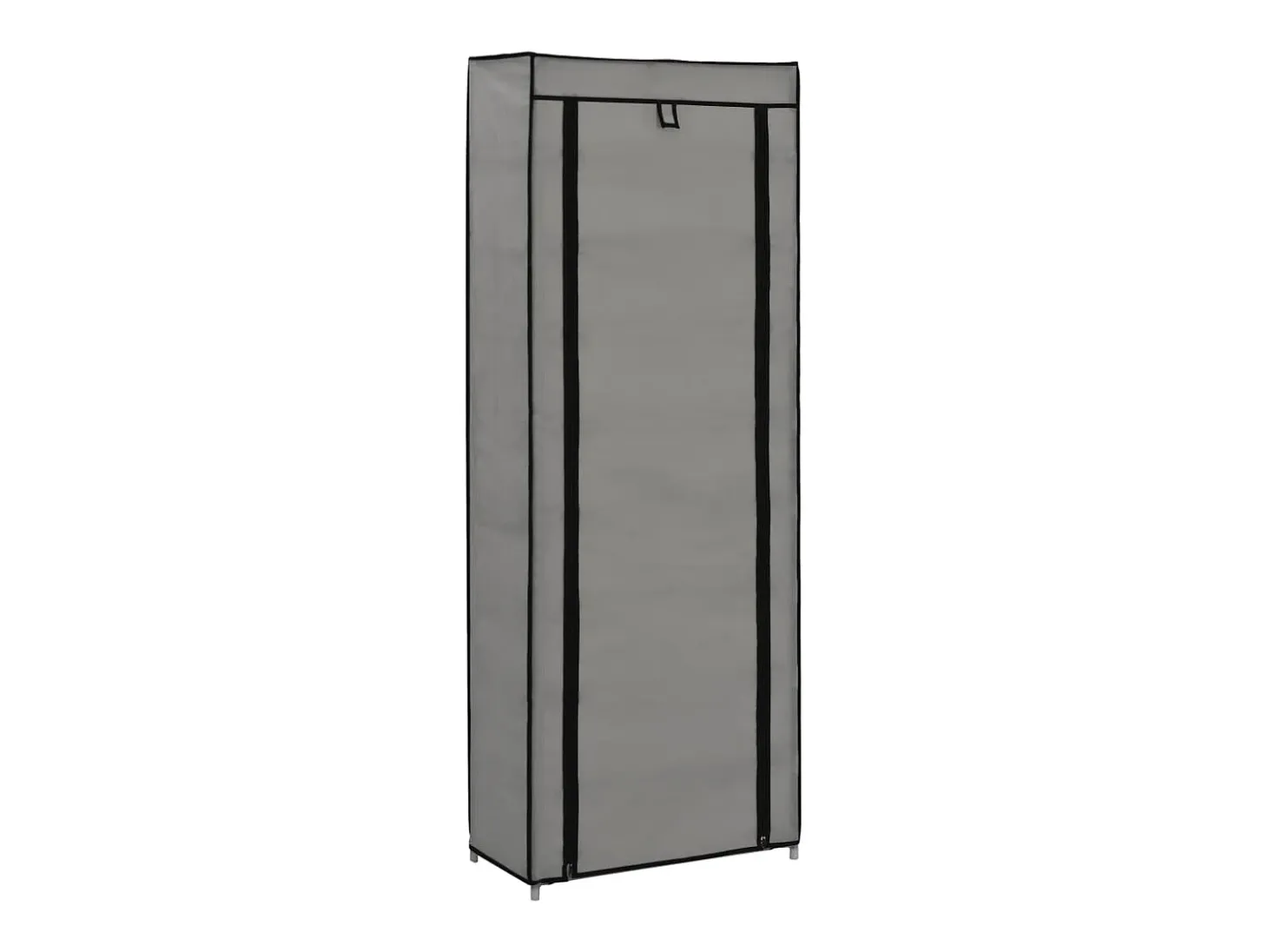 Mueble zapatero de tela con funda gris 57x29x162 cm ES538296