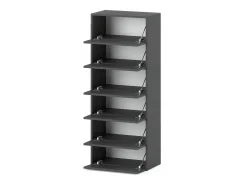 Mueble Zapatero Gris 60x36x150 cm – Para 15 pares – Estantería de Almacenamiento para la Entrada Estilo Loft