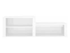 Mueble zapatero madera contrachapada blanco brillo 150x35x45 cm ES590806