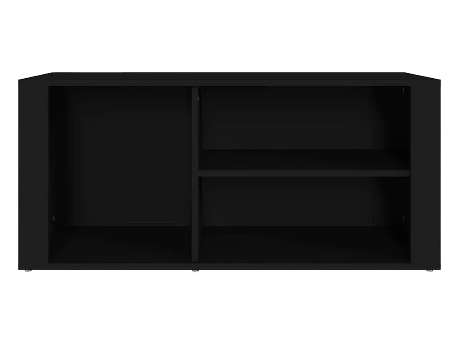 Mueble zapatero madera contrachapada negro 100x35x45 cm ES155297
