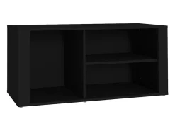 Mueble zapatero madera contrachapada negro 100x35x45 cm ES155297