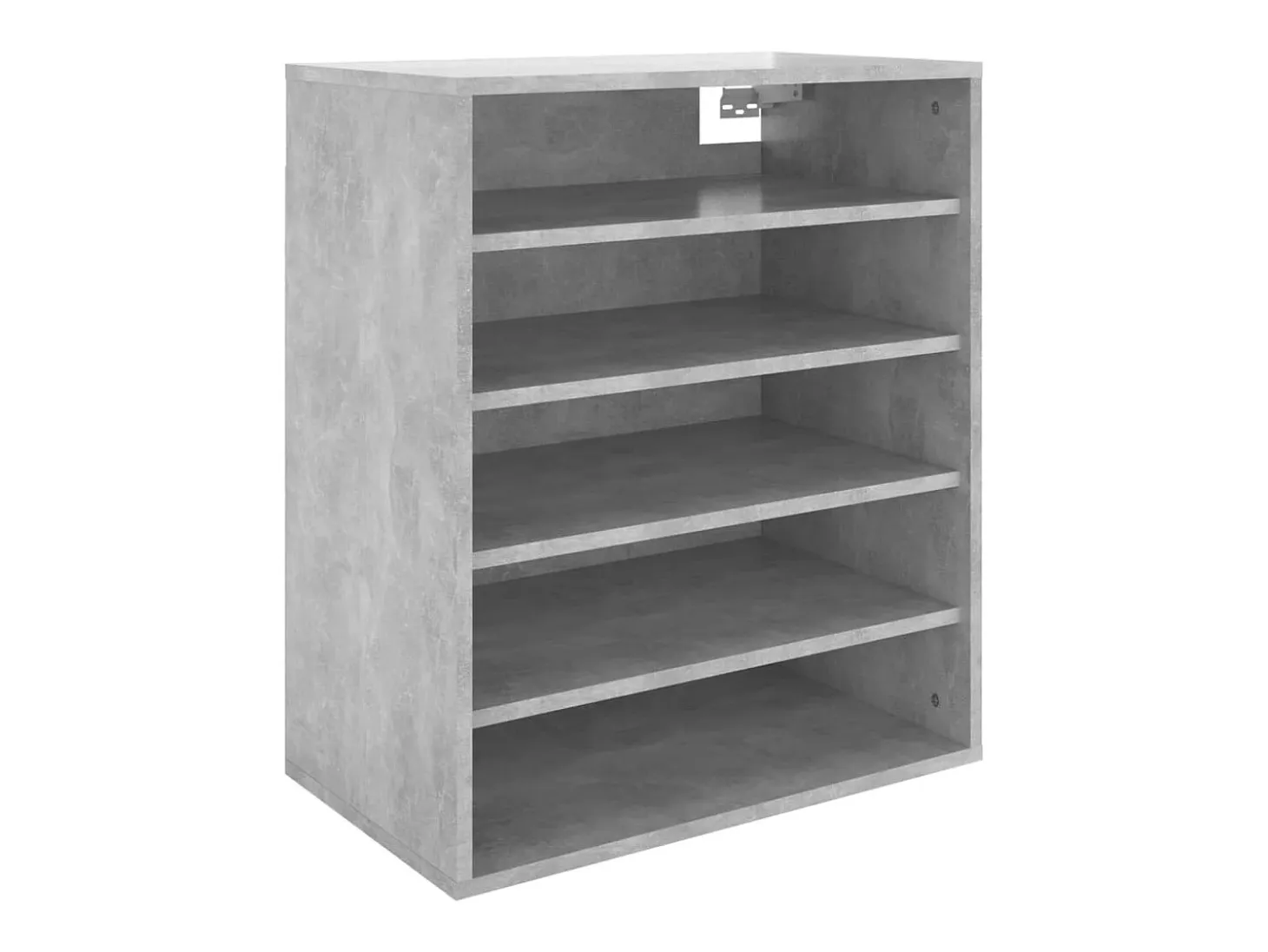 Mueble zapatero madera contrachapada gris hormigón 60x35x70 cm ES704457
