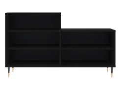 Mueble zapatero madera contrachapada negro 102x36x60 cm ES111911