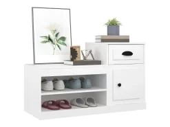 Mueble zapatero madera contrachapada blanco 100x42x60 cm ES914659