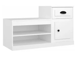 Mueble zapatero madera contrachapada blanco 100x42x60 cm ES914659
