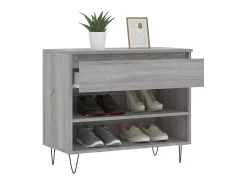 Mueble zapatero madera contrachapada gris Sonoma 70x36x60 cm ES941653