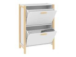 Mueble zapatero madera contrachapada blanco 57,5x33x80 cm ES694855