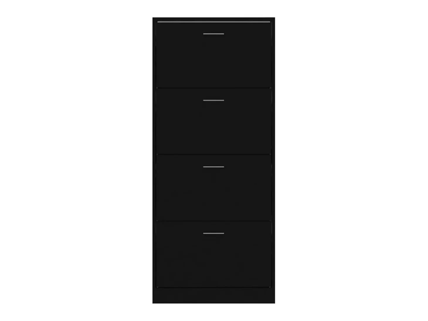 Mueble zapatero madera contrachapada negro 63x24x147 cm ES286083