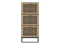 Mueble zapatero madera contrachapada negro 52x25x120 cm ES443675