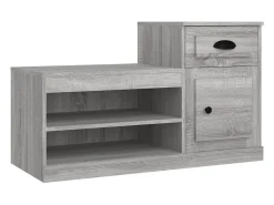 Mueble zapatero madera contrachapada gris Sonoma 100x42x60 cm ES675661