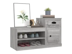Mueble zapatero madera contrachapada gris Sonoma 100x42x60 cm ES675661